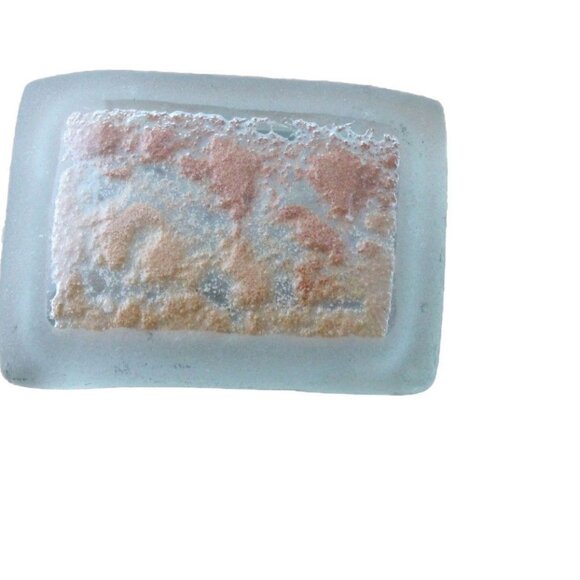 Handcrafted Glass Brooch With Abstract Design - Picture 1 of 4